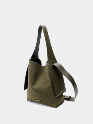 Women's Songmont Drippy Medium Tote Bags Green | WUW4093ON